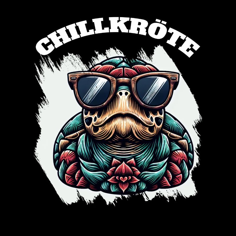 Collective turtle art with sunglasses