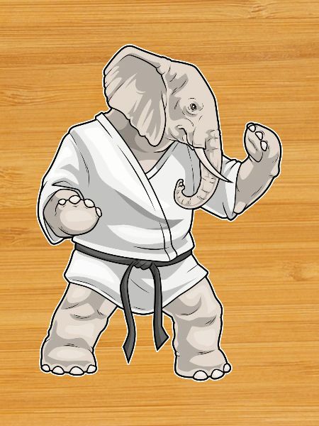 Elefant Karate Kampfsport