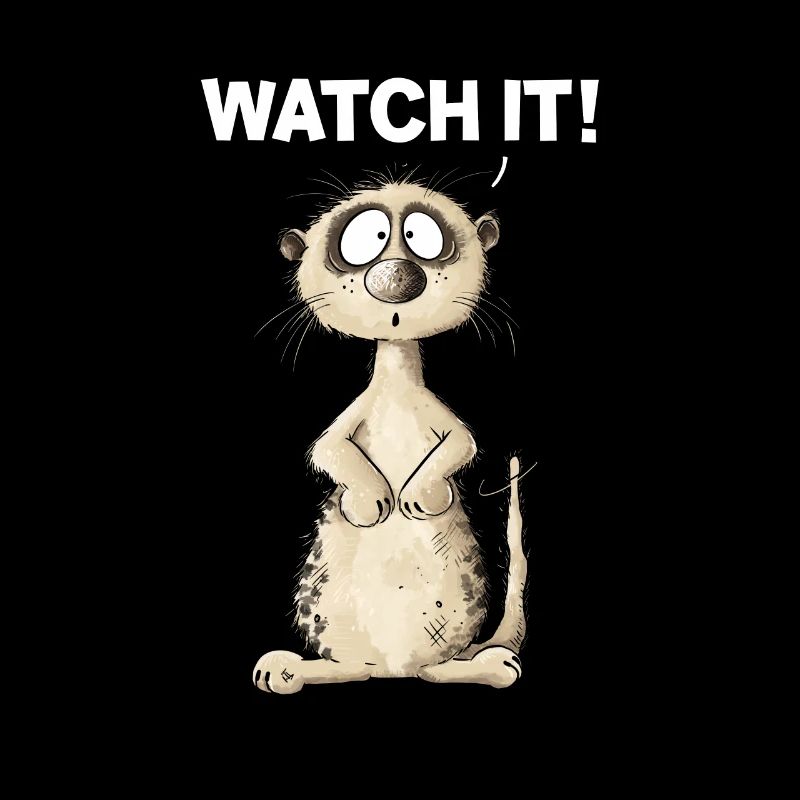 Drolliges Erdmännchen I Watch It Spruch