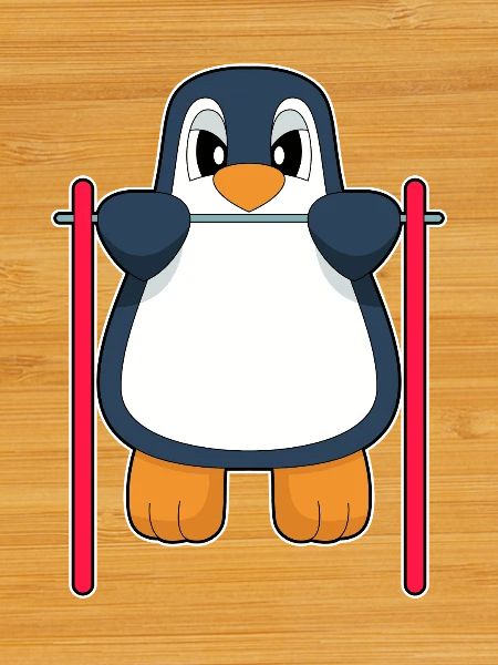 Penguin Bodybuilder Tractions Culturisme