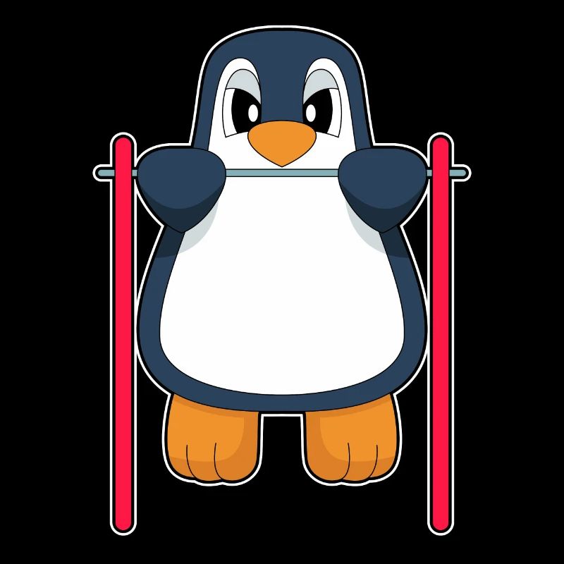 Penguin Bodybuilder Tractions Culturisme