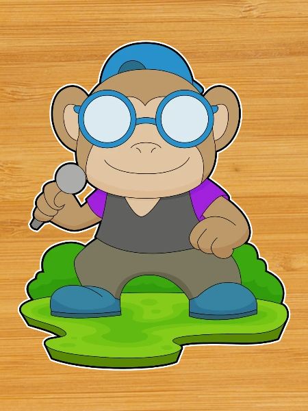 Monkey Singer Microphone Singing