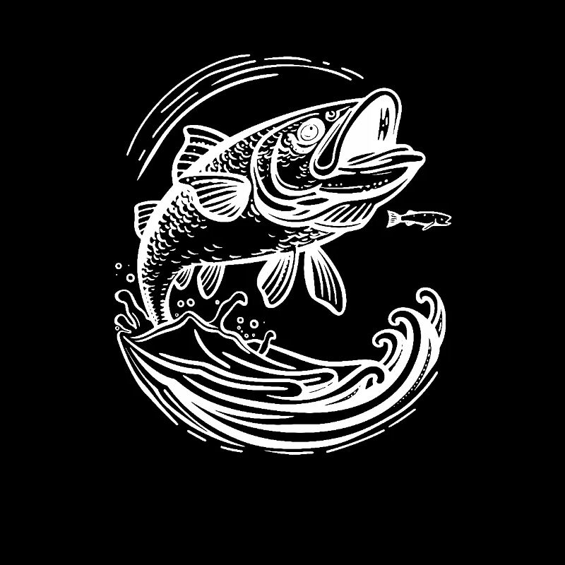 Style de dessin animé de pêche