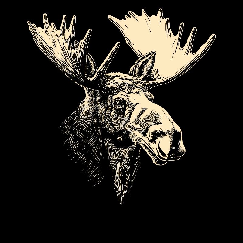 Elch Moose Elchbulle Geweih Hirsch Wilde Elche