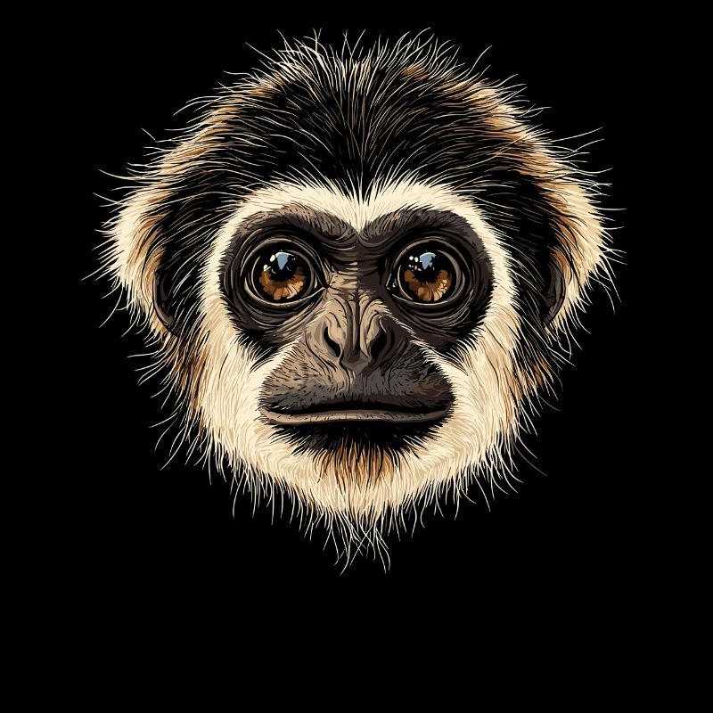 Gibbon Monkey Whitehand Gibbon Monkey Cute Lar Gibbons