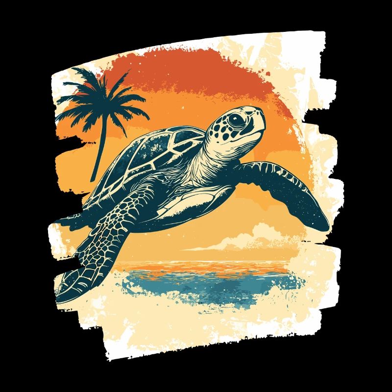 Tortue de mer rétro