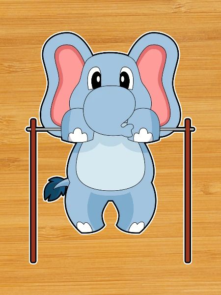 Eléphant Bodybuilder Tractions Musculation