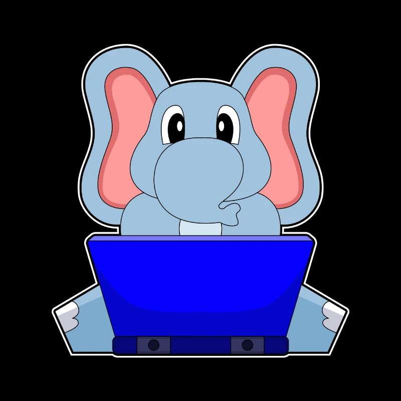 Ordinateur portable éléphant