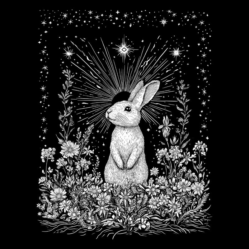 Boho Bunny Spring Bunny Motif Bohemian Cottagecore