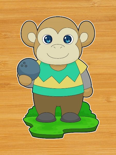 Monkey Bowling Bowling Ball