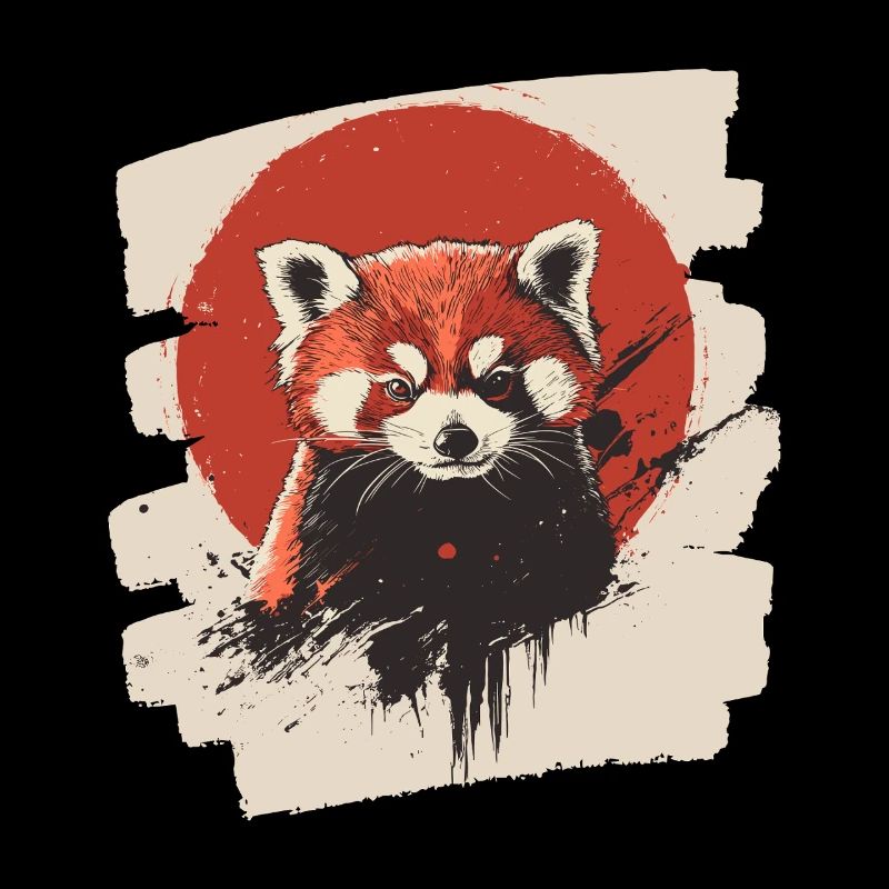 Panda roux rétro