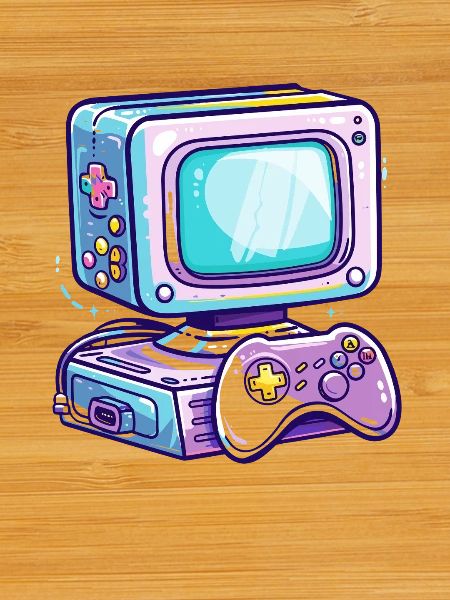 Gaming PC Comic Style