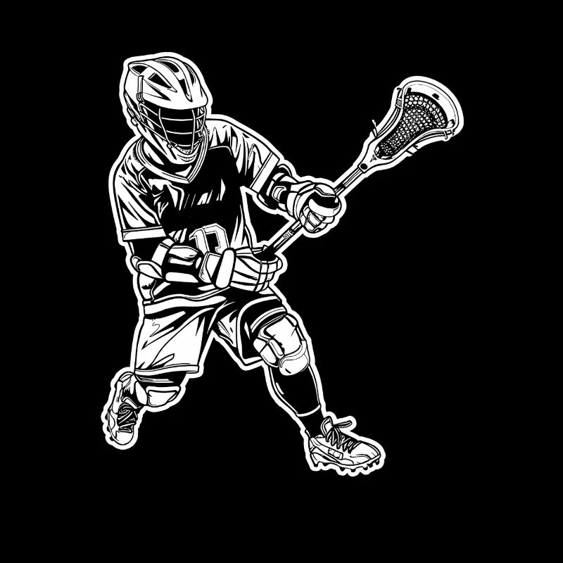 Lacrosse Player Drawing