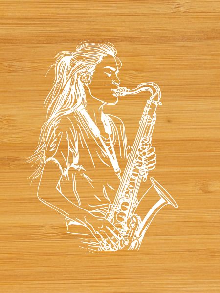 Weiblicher Saxophonist