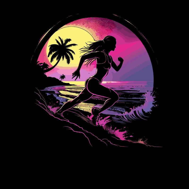 Läuferin Synthwave