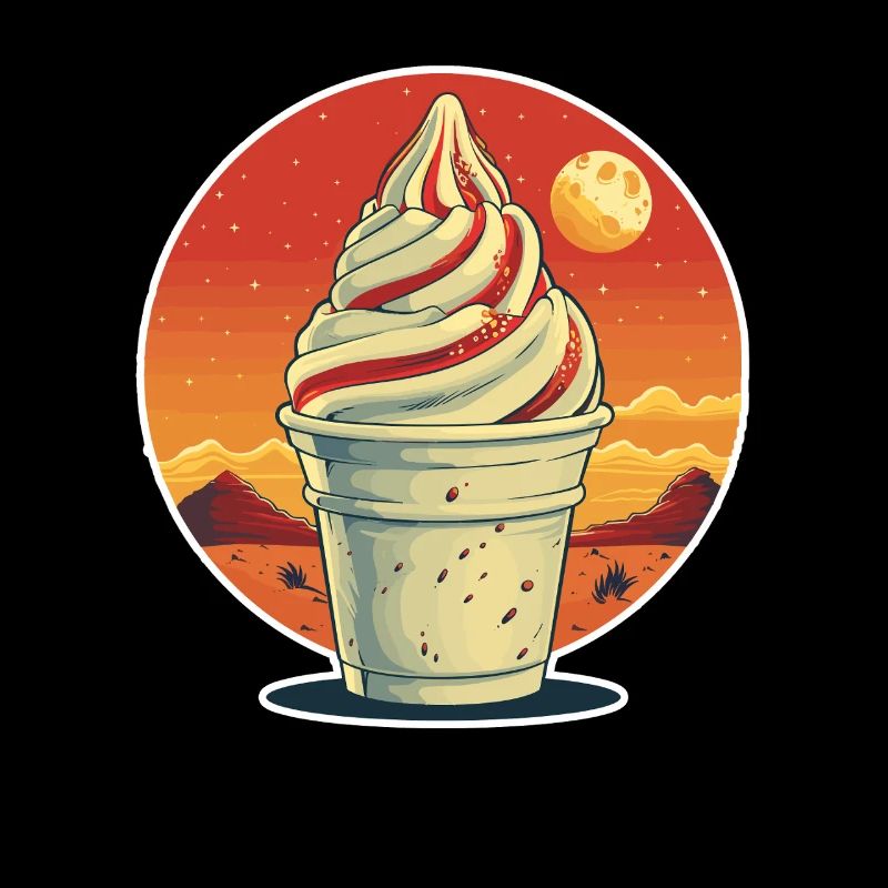 Portrait de coupe glacée