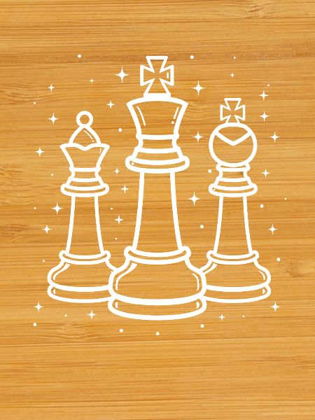 Chess Pieces Stroke Sketch