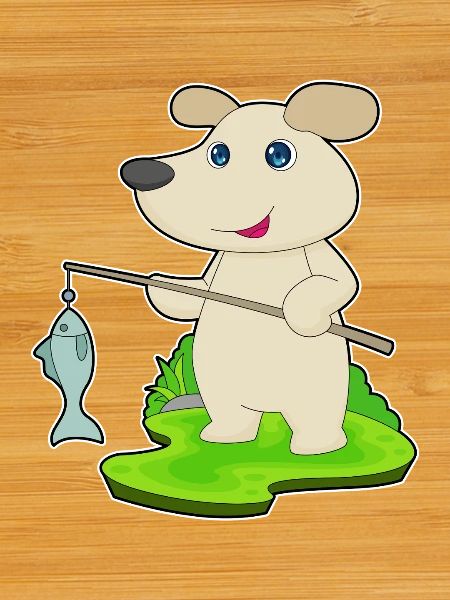 Dog Angler Fish Fishing