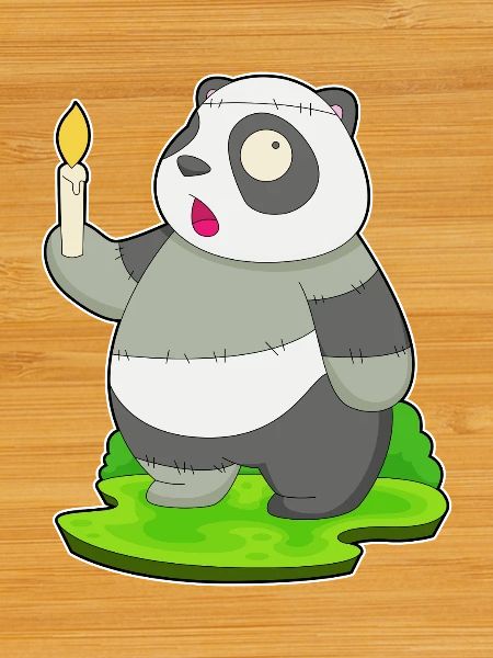 Panda Halloween Zombie