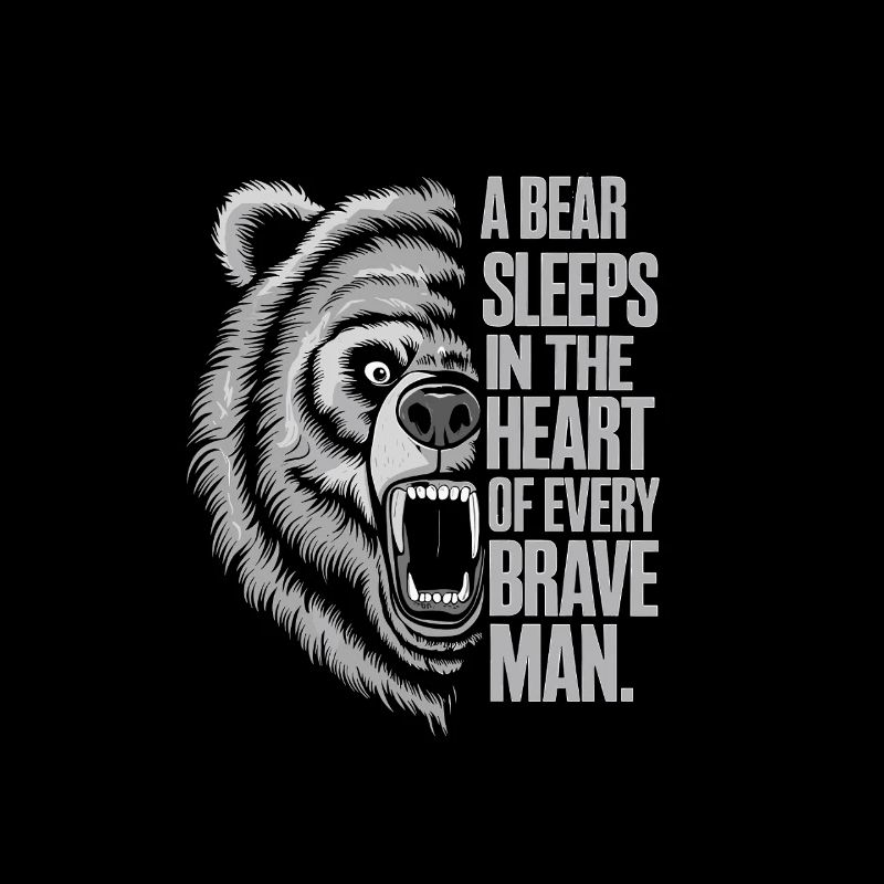 Wild Bear in Man Bear Head Alpha