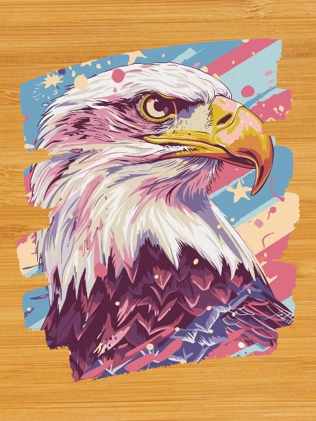 Drapeau américain avec aigle