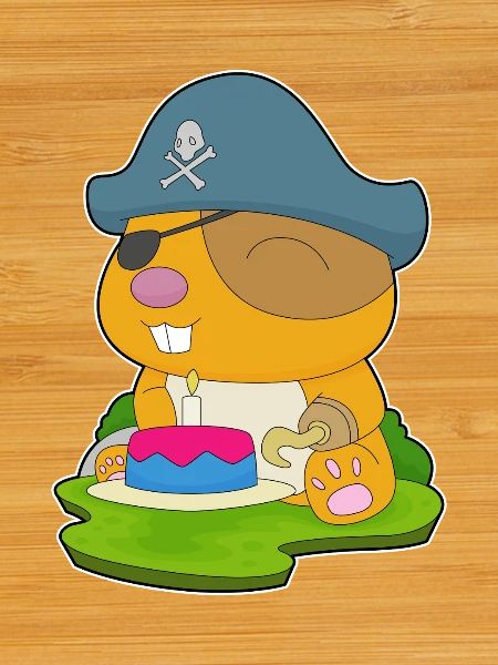 Hamster Birthday Pirate