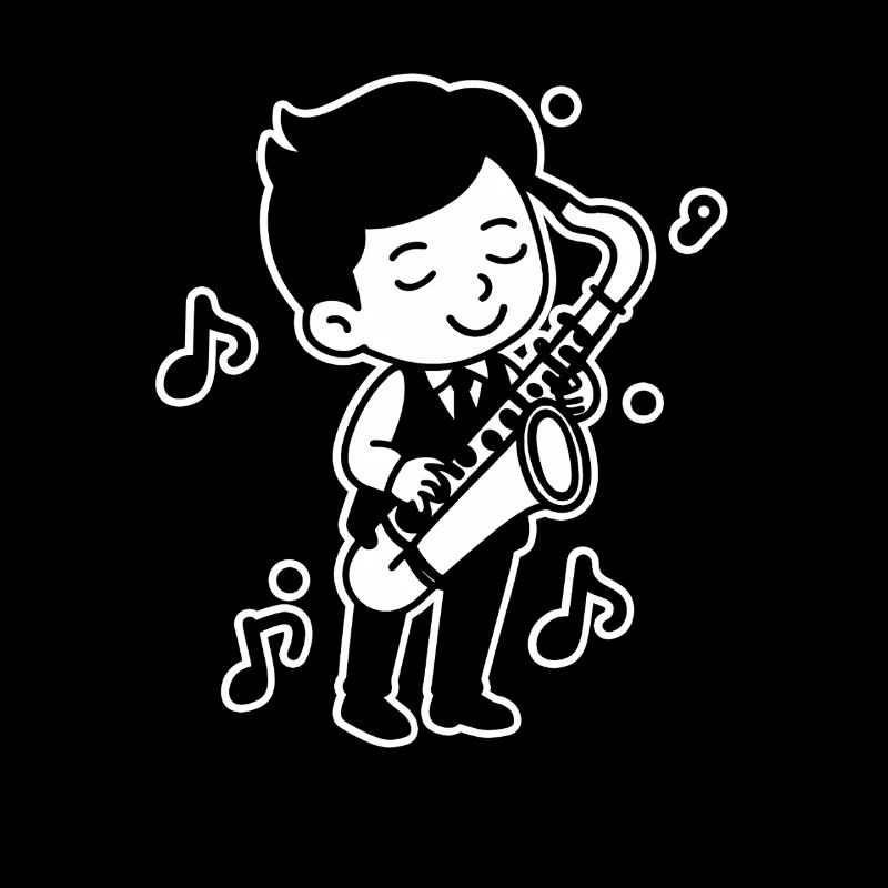 Saxophon Kid Skizze