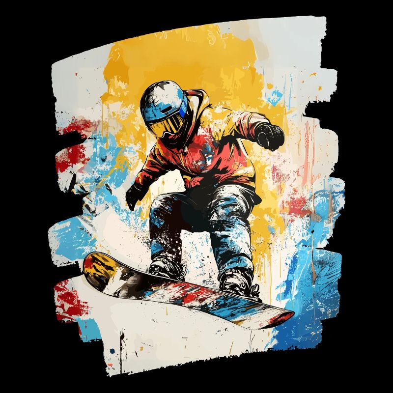 Snowboarder Pulverschnee