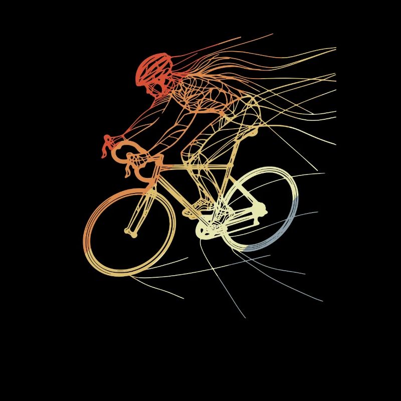 Radfahrerin Zeichnung