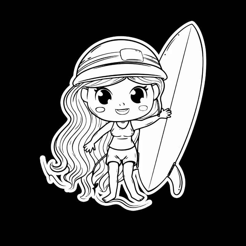 Kleines Surfer Mädchen