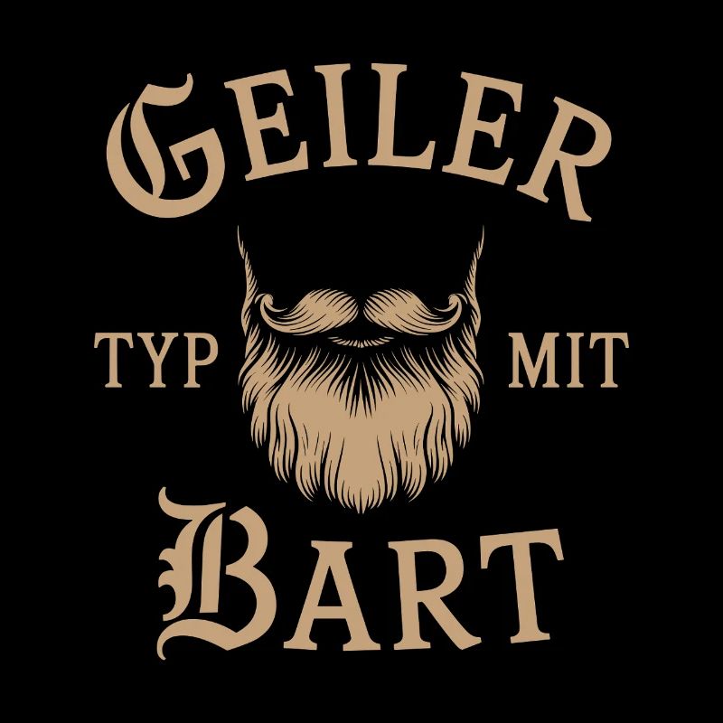 Geiler Typ Mit Bart Bartträger Barbier Vollbart