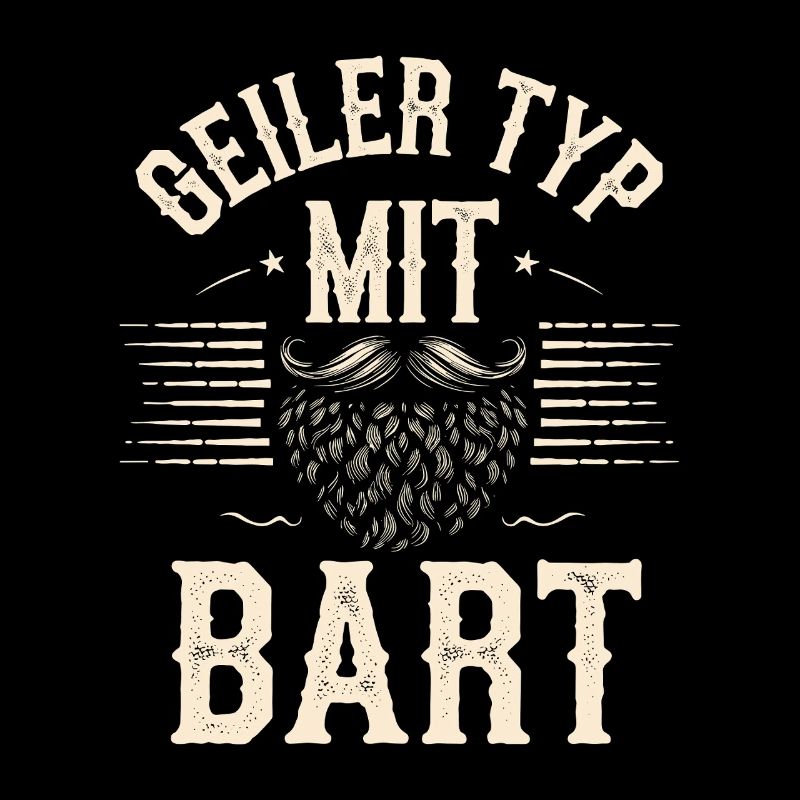 Geiler Typ Mit Bart Bartträger Barbier Vollbart