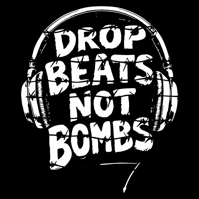 Drop bat pas les bombes Peace Frieden White