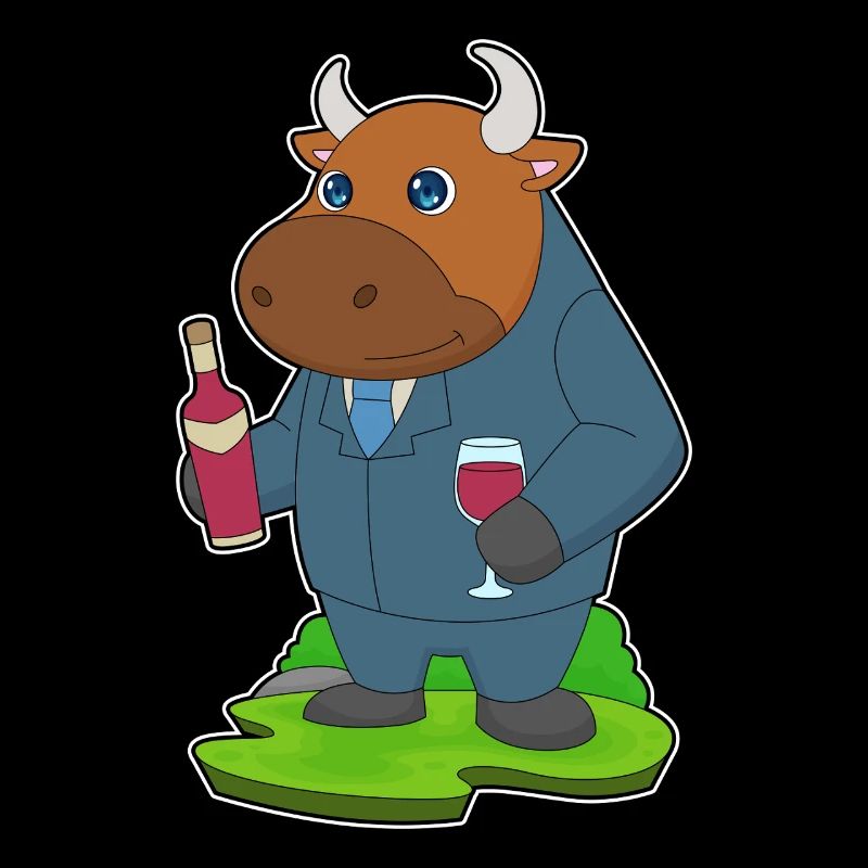 Stier Flasche Rotwein