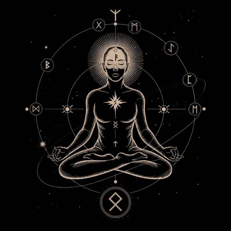 Runic Astral Alignment | Meditative Art Print