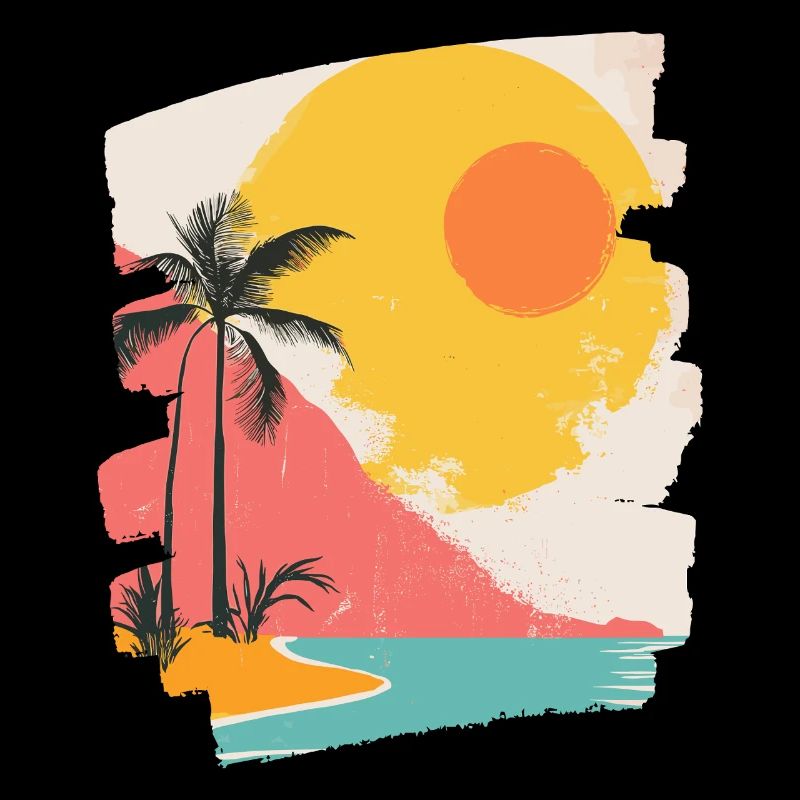 Summer Palm Tree Sunset