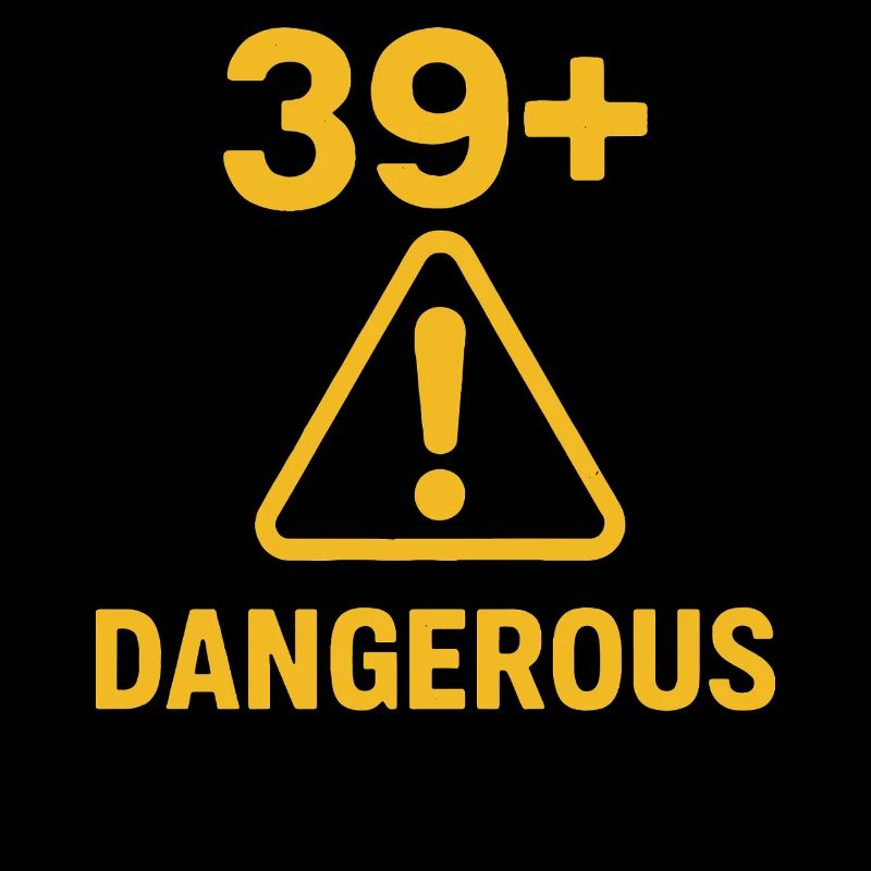 Lustiges 39 Plus Geburtstags-Warnschild