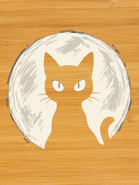 Chat dans la lune