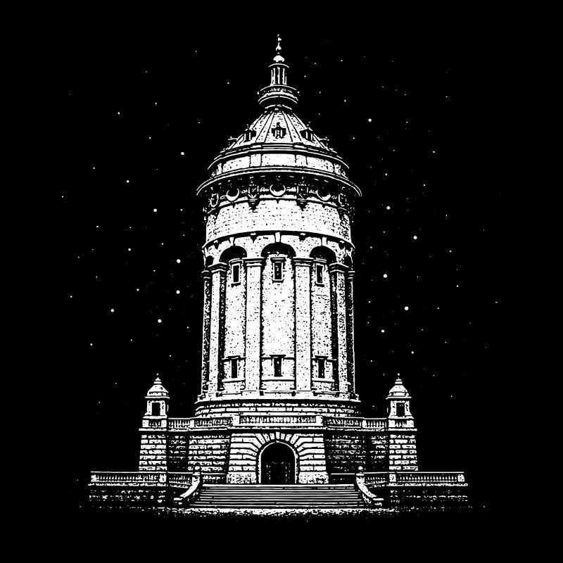 Mannheim's landmark at night