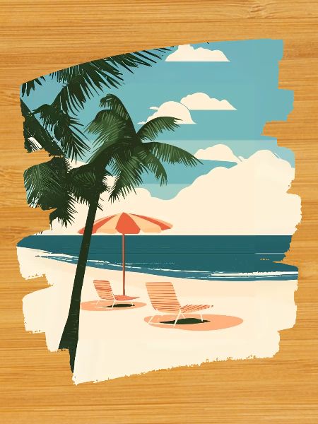Beach Palm Trees Sun Summer