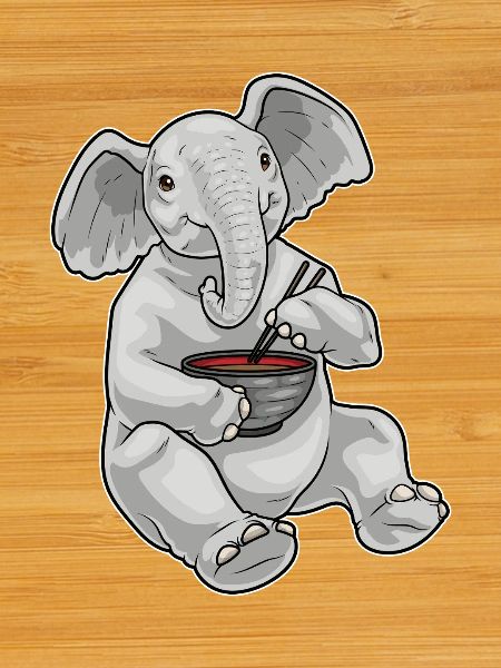 Elefant Koch Ramen Kochen