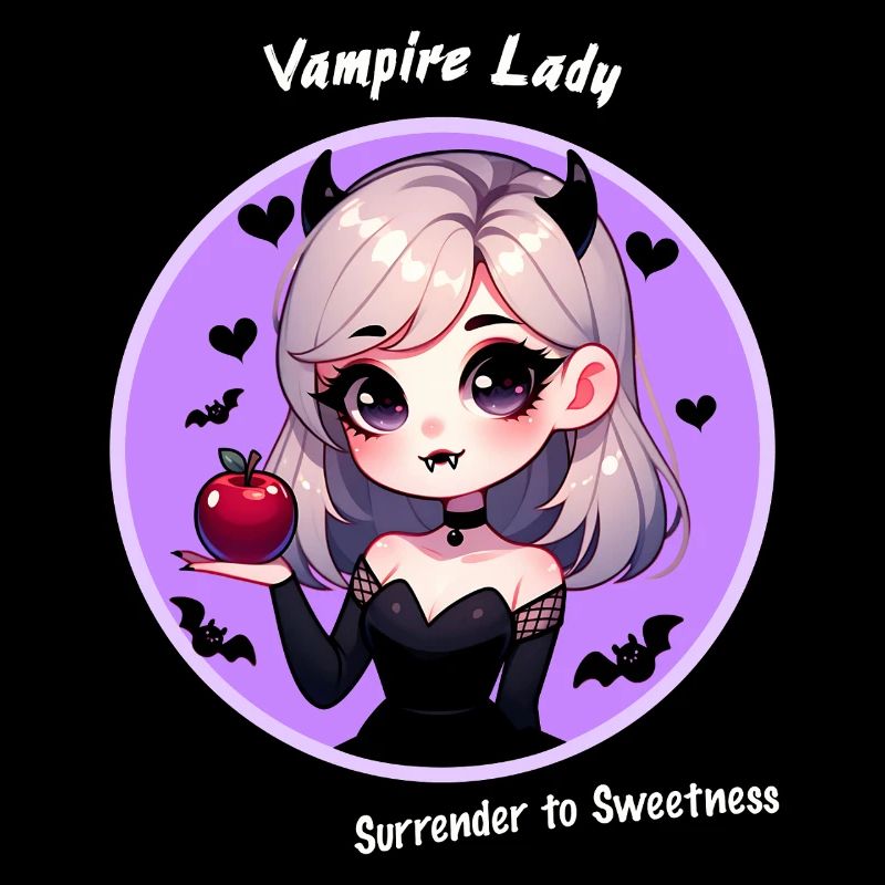 Cute Vampire Lady Kawaii Helloween Girl Devil
