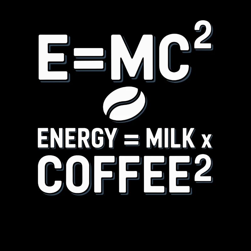 E=MC2 Physik Spruch Koffein Nerd Energie Kaffee