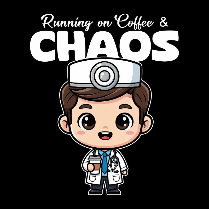 RUNNING ON COFFEE AND CHAOS - DOCTOR GIFT