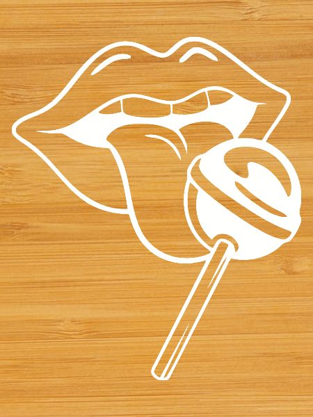 Playful Lollipop Lip Illustration