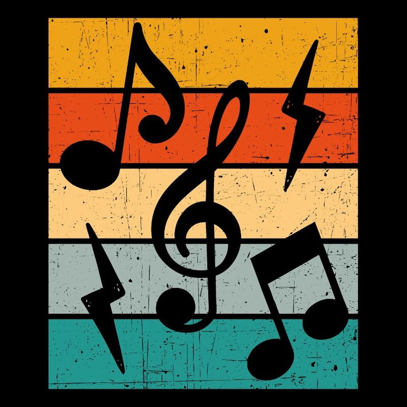 Notes de musique rétro