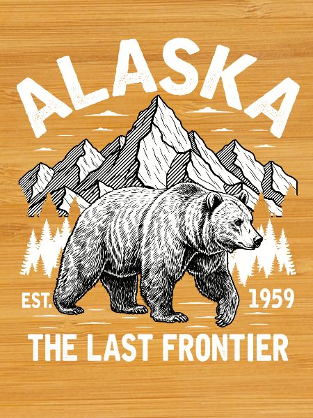Alaska Mountain Bear Illustration