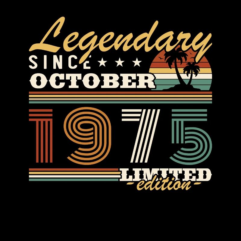 October 1975 Vinatge Retro Birthday Gift