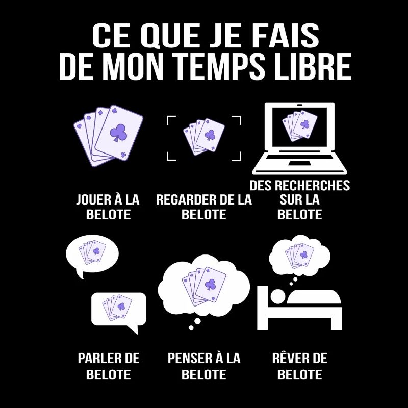 Ce que je fais de mon temps libre joueur de Belote
