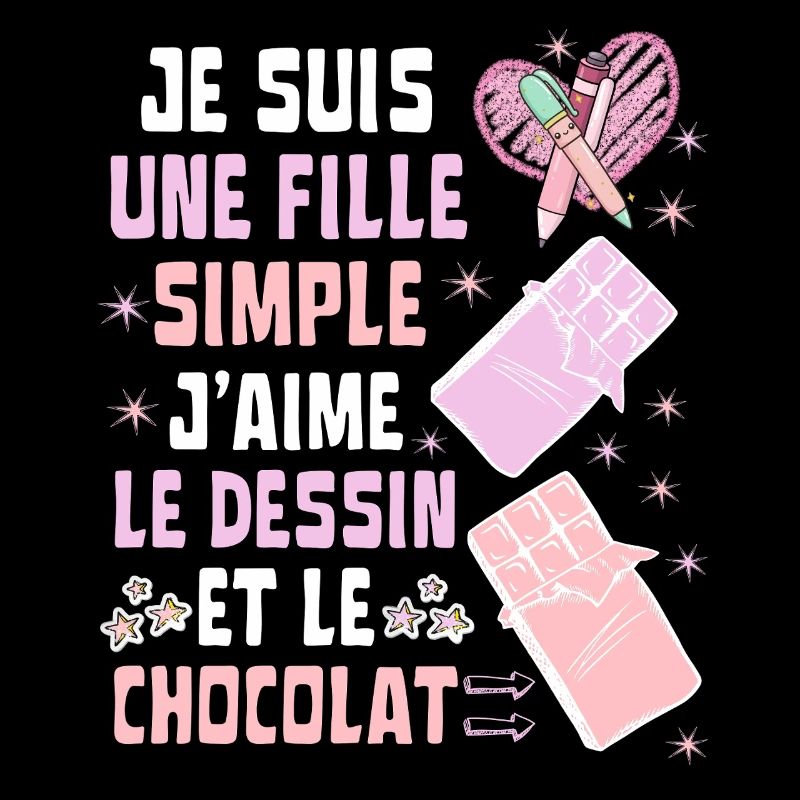 Ich bin ein einfaches Mädchen, Zeichnung und Schokolade